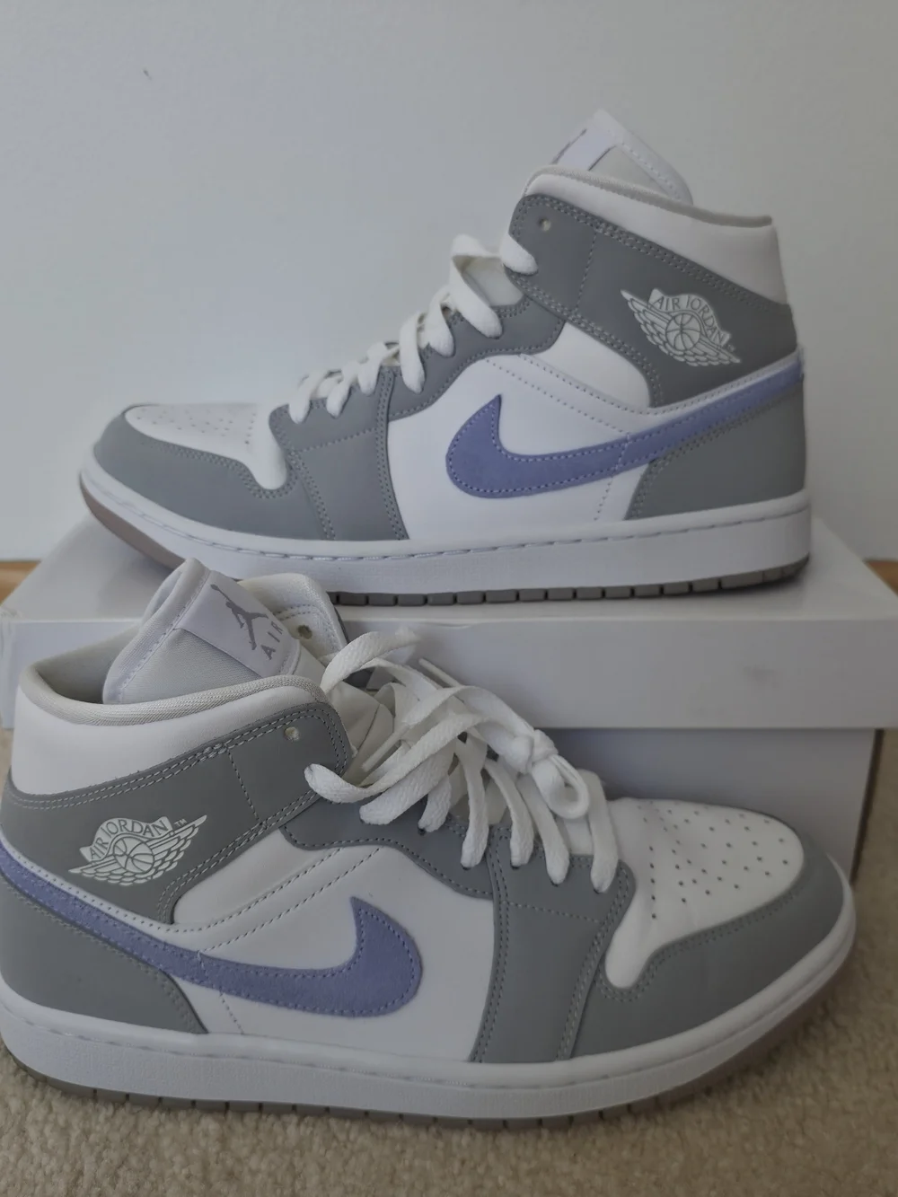 Nike Jordan 1 MidWolf Grey Aluminum (Women's)
